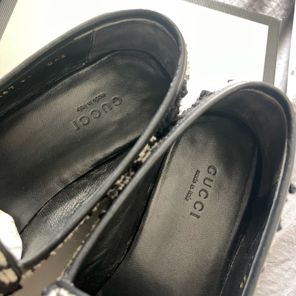 BLOGGERS FAV GUCCI GG TWEED LOAFER FLATS 36 6 - Picture 8 of 16